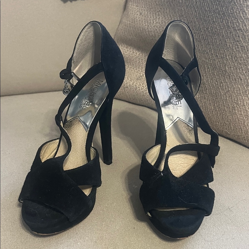 Michael Kors Black Strappy Heels